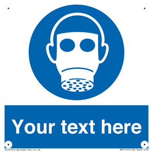 Custom Respirator Required Sign